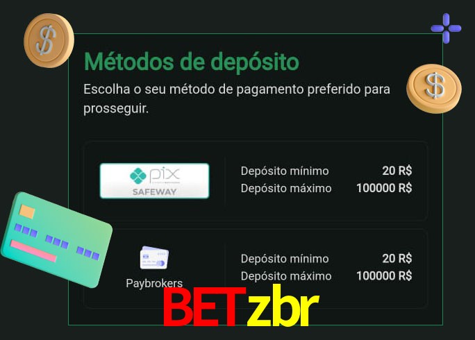 O cassino Betzbr oferece uma grande variedade de métodos de pagamento